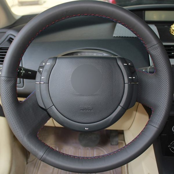 black artificial leather hand-stitched car steering wheel cover for citroen triumph old c4 c-quatre 2005-2010
black artificial leather hand-stitched car steering wheel cover for citroen triumph old c4 c-quatre 2005-2010
