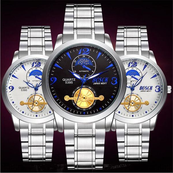 bosck luxury watch men brand men's watches ultra thin stainless steel band quartz wristwatch fashion casual leather watches, Slivery;brown
bosck luxury watch men brand men's watches ultra thin stainless steel band quartz wristwatch fashion casual leather watches, Slivery;brown
