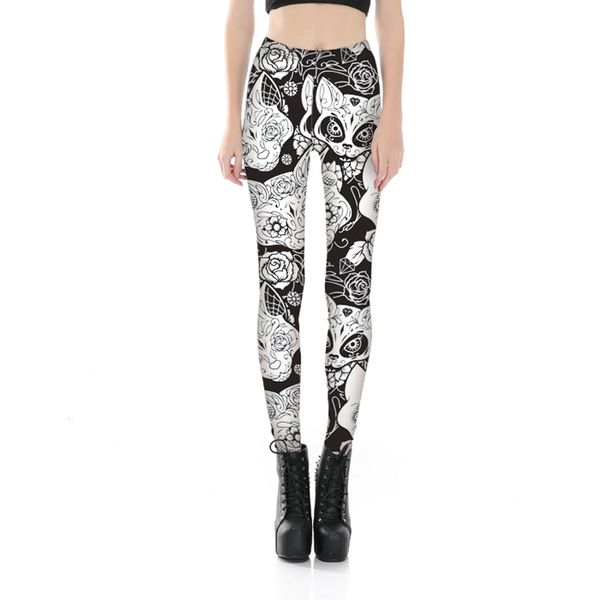 2018 high waist pants fashion women 3d print cat black white match comfortable fitness silm wholesale ship
2018 high waist pants fashion women 3d print cat black white match comfortable fitness silm wholesale ship