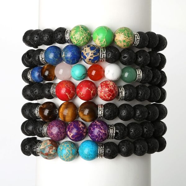 8mm black volcanic stone beads+10mm sea sediment imperial stone bracelet stretch energy yoga gift women mens bracelets
8mm black volcanic stone beads+10mm sea sediment imperial stone bracelet stretch energy yoga gift women mens bracelets