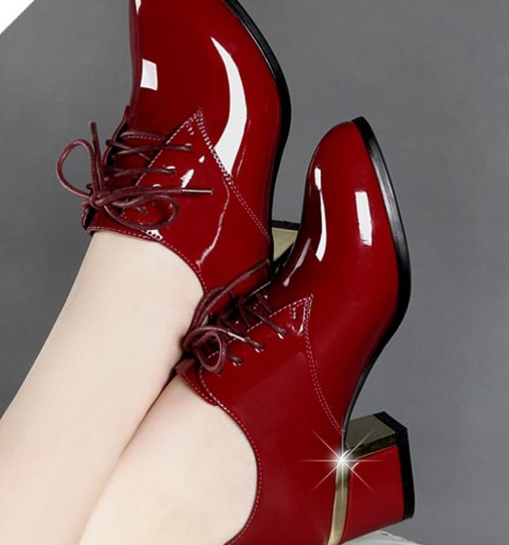 send 2018 new style women's single shoes with coarse heel pointed end high heel, Black