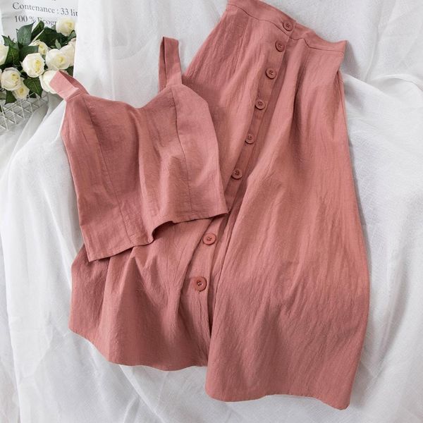 summer new fashion women solid brief slim ruched high waist vest single breasted a-line skirt 2pcs long set pleated suit, White
summer new fashion women solid brief slim ruched high waist vest single breasted a-line skirt 2pcs long set pleated suit, White
