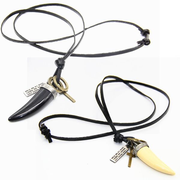 personality ivory shape leather pendant necklace men women fashion alloy cross coins diy sweater collar necklace jewelry g278s, Silver
personality ivory shape leather pendant necklace men women fashion alloy cross coins diy sweater collar necklace jewelry g278s, Silver
