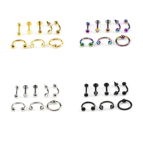 suti 8pcs fashion piercing set eyebrow bar lip nose pircing ear studs stainless steel mixed body jewelry, Slivery;golden
suti 8pcs fashion piercing set eyebrow bar lip nose pircing ear studs stainless steel mixed body jewelry, Slivery;golden