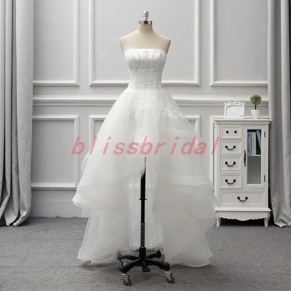 high low white tulle prom dresses ruffles tiered long tutu bridal gowns embroidery applique strapless vestido de noiva homecoming dress, Black
high low white tulle prom dresses ruffles tiered long tutu bridal gowns embroidery applique strapless vestido de noiva homecoming dress, Black