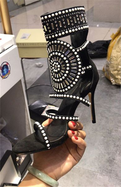 real p luxura genuine leather fashion women black suede studded crystal strappy high heels ankle sandals shoes 10cm
real p luxura genuine leather fashion women black suede studded crystal strappy high heels ankle sandals shoes 10cm
