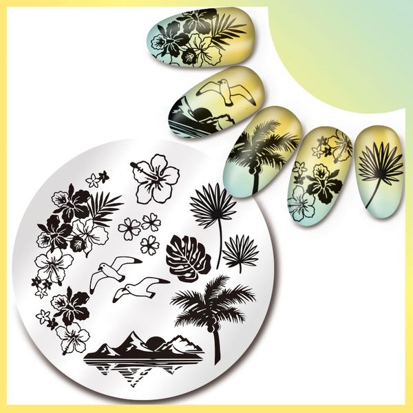1 pc 5.5cm round nail art stamp template hawaii sea mew design stamping image plate 17, White
1 pc 5.5cm round nail art stamp template hawaii sea mew design stamping image plate 17, White