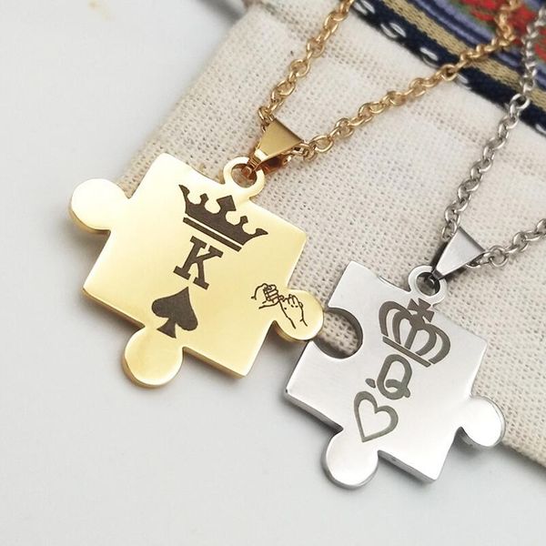 valentine's day his and hers puzzle piece pendant necklace keychain set personalized couples stamped chain keyring, Silver
valentine's day his and hers puzzle piece pendant necklace keychain set personalized couples stamped chain keyring, Silver