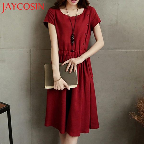 2018 dress fashion womens short sleeve o neck pocket cotton linen loose casual dress dropshipping july 30, Black;gray
2018 dress fashion womens short sleeve o neck pocket cotton linen loose casual dress dropshipping july 30, Black;gray