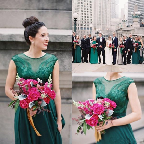 Emerald Green Chiffon Bridesmaid Dresses 2018 Jewel Neck Appliques A Line Pleated Chiffon Floor Length Maid Of Honor Wedding Guest Dresses
Emerald Green Chiffon Bridesmaid Dresses 2018 Jewel Neck Appliques A Line Pleated Chiffon Floor Length Maid Of Honor Wedding Guest Dresses
