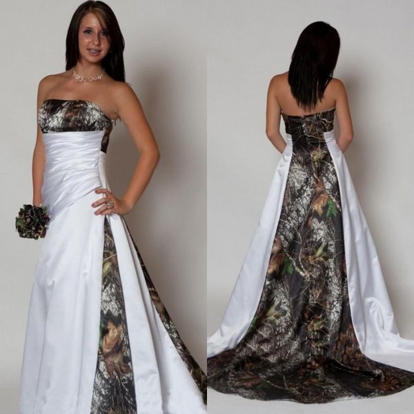 country style camo wedding dresses 2019 new pattern strapless a line chapel train white satin and realtree camouflage bridal gowns
country style camo wedding dresses 2019 new pattern strapless a line chapel train white satin and realtree camouflage bridal gowns