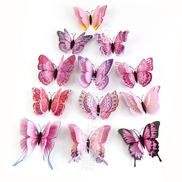 12pcs/lot butterfly wall stickers double layer 3d butterflies colorful bedroom living room home fridage decor 4 color
12pcs/lot butterfly wall stickers double layer 3d butterflies colorful bedroom living room home fridage decor 4 color