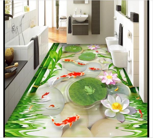 large custom mural wallpaper hd goldfish pebble bamboo lotus leaf frog 3d floor living room bedroom pvc waterproof wear wall paper
large custom mural wallpaper hd goldfish pebble bamboo lotus leaf frog 3d floor living room bedroom pvc waterproof wear wall paper