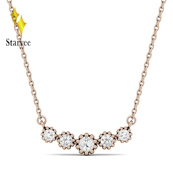 14k yellow white gold def color 5pcs moissanite pendant with 14k gold chain necklace for women in fine jewelry, Silver
14k yellow white gold def color 5pcs moissanite pendant with 14k gold chain necklace for women in fine jewelry, Silver