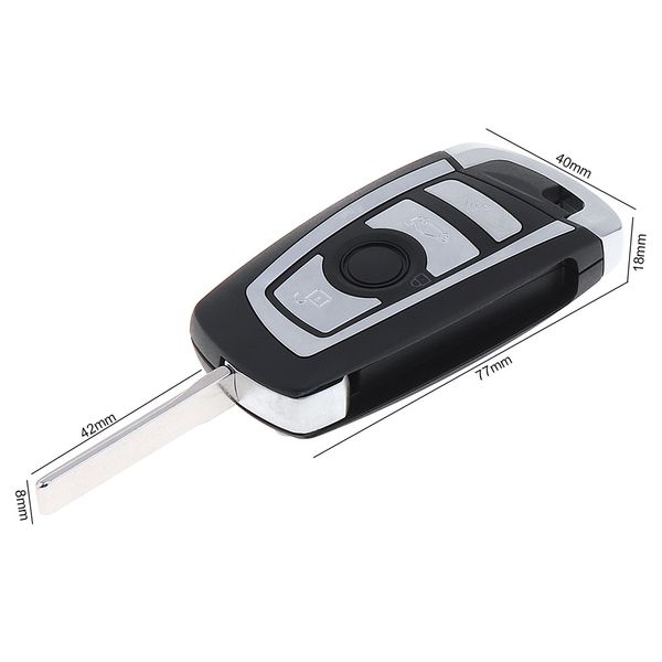

433MHz 4 Кнопки Keyless Uncut Флип дистанционного ключа Fob для BMW EWS 330 318 325 525 530 540 E38 E39 E46 M5 KEY_10