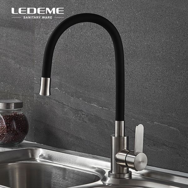 ledeme black kitchen faucet one-handle bar water tap mixer, 304 stainless steel body sprayer rubber outlet pipe,nickel brushed
ledeme black kitchen faucet one-handle bar water tap mixer, 304 stainless steel body sprayer rubber outlet pipe,nickel brushed