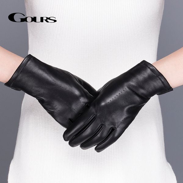 gours women' genuine leather gloves black classic sheepskin touch screen gloves winter thick warm fashion mittens new gsl076, Blue;gray
gours women' genuine leather gloves black classic sheepskin touch screen gloves winter thick warm fashion mittens new gsl076, Blue;gray