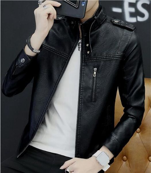 men's spring autumn fashion korean version of the european american new trend boutique personality trim wash leather coat /m-4xl, Black
men's spring autumn fashion korean version of the european american new trend boutique personality trim wash leather coat /m-4xl, Black