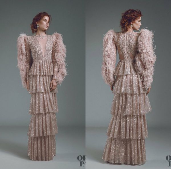robes de soirée evening dresses luxury feathers lace glitter beaded tiered skirts prom dress a line v neck long sleeve formal party gowns, Black
robes de soirée evening dresses luxury feathers lace glitter beaded tiered skirts prom dress a line v neck long sleeve formal party gowns, Black
