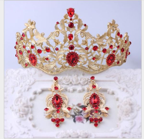 2019 fashion exquisite high-end wedding crown, Slivery;golden