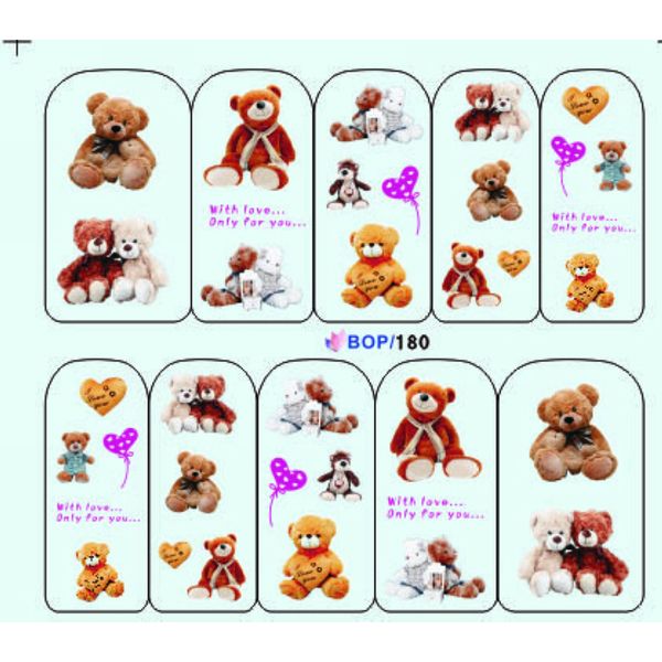 uprettego nail art water decal slider nail sticker cartoon toy bears sweet heats snake tiger skin bop180-187, Black
uprettego nail art water decal slider nail sticker cartoon toy bears sweet heats snake tiger skin bop180-187, Black