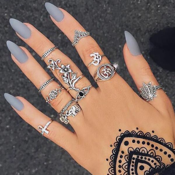 17if 12pcs/set vintage punk ring set women om totem egyptian cross yoga flower knuckle bohemian midi finger rings jewelry gift, Golden;silver
17if 12pcs/set vintage punk ring set women om totem egyptian cross yoga flower knuckle bohemian midi finger rings jewelry gift, Golden;silver