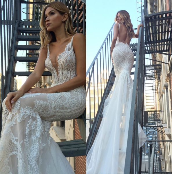 modern pallas couture mermaid wedding dresses plunging neck backless lace bridal gowns plus size robe de mariée beach wedding dress, White
modern pallas couture mermaid wedding dresses plunging neck backless lace bridal gowns plus size robe de mariée beach wedding dress, White