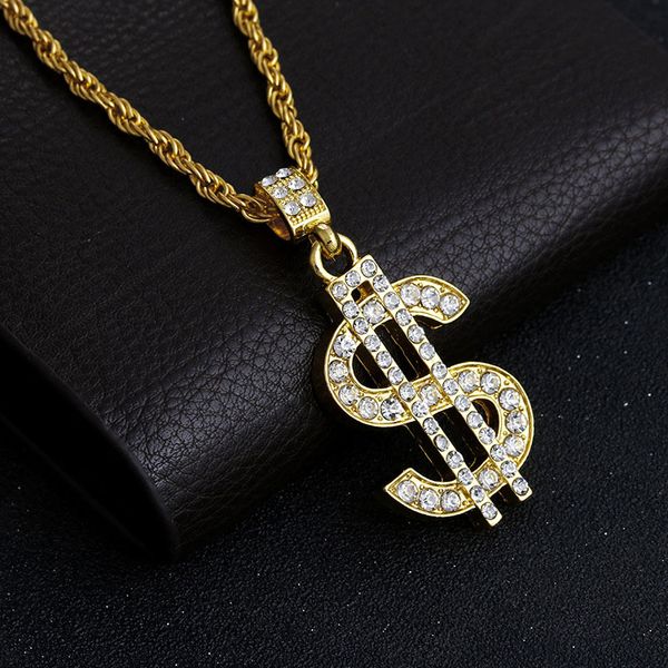 $ money symbol pendant hip hop bling crystal dollar sign gold link chain pendant necklace men women jewelry, Silver
$ money symbol pendant hip hop bling crystal dollar sign gold link chain pendant necklace men women jewelry, Silver
