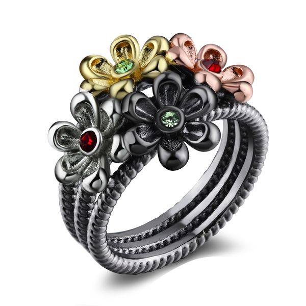new flower rings multi color black trendy jewelry cute jewellery 4 tones female fashion ring, Golden;silver
new flower rings multi color black trendy jewelry cute jewellery 4 tones female fashion ring, Golden;silver