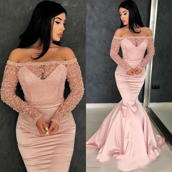 satin mermaid prom dresses off the shoulder see through long sleeves evening dress dubai african evening dress robes de soirée, Black
satin mermaid prom dresses off the shoulder see through long sleeves evening dress dubai african evening dress robes de soirée, Black