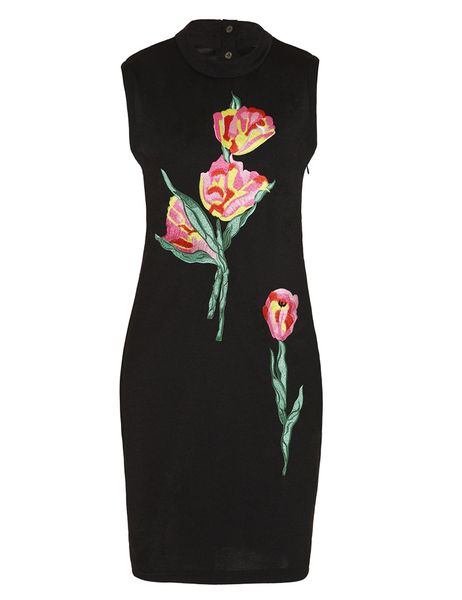 embroidery women sheath dress round neck sleeveless dresses 2 color optional, Black;gray
embroidery women sheath dress round neck sleeveless dresses 2 color optional, Black;gray