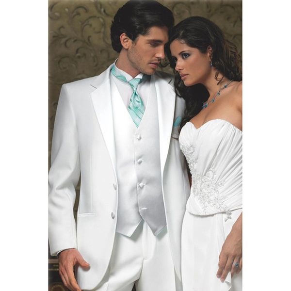 2018 new formal white wedding suits for men notched lapel grooms tuxedos two buttons mens suit trim fit men wedding suit, White;black
2018 new formal white wedding suits for men notched lapel grooms tuxedos two buttons mens suit trim fit men wedding suit, White;black