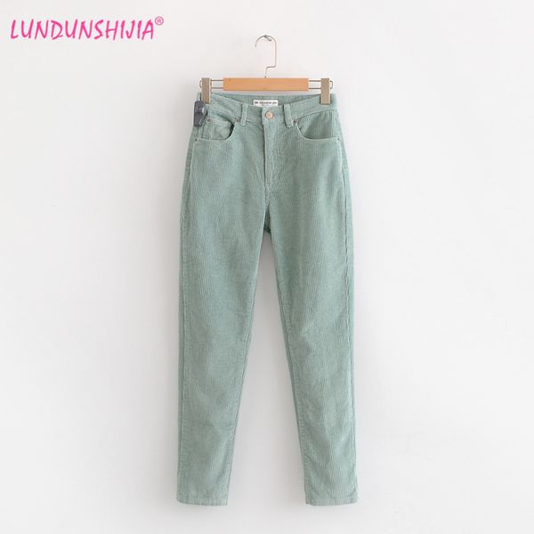 lundunshijia 2018 new arrival autumn 5 colors corduroy casual women pants female calf-length trousers, Black;white
lundunshijia 2018 new arrival autumn 5 colors corduroy casual women pants female calf-length trousers, Black;white