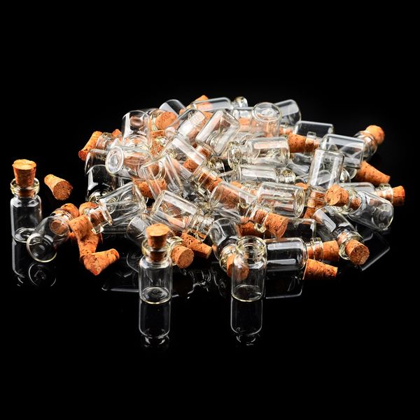 

hipsteen 50pcs 0.5ml mini glass bottle wishing bottle vials empty sample jars with cork ser wedding wish jewelry party favor