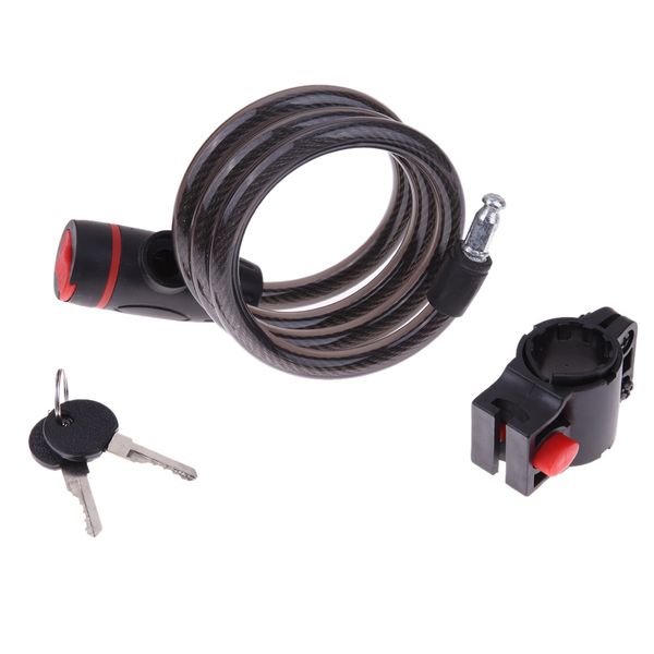 100cm anti-theft bike lock steel strong wire coil cable mtb road cycling motorcycle security bicycle lock with 2 keys black
100cm anti-theft bike lock steel strong wire coil cable mtb road cycling motorcycle security bicycle lock with 2 keys black