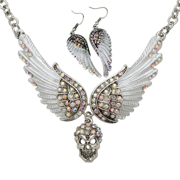 yacq angel wings skull choker necklace guardian earrings sets goth jewelry gift for women silver color nenc07 dropshipping
yacq angel wings skull choker necklace guardian earrings sets goth jewelry gift for women silver color nenc07 dropshipping
