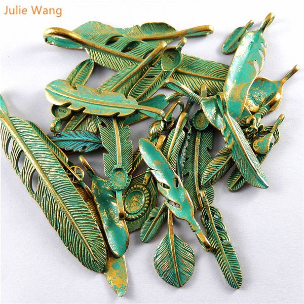 julie wang random 14pcs antique bronze feather metal alloy pendant charms necklace bracelet jewelry findings making accessories, Bronze;silver
julie wang random 14pcs antique bronze feather metal alloy pendant charms necklace bracelet jewelry findings making accessories, Bronze;silver