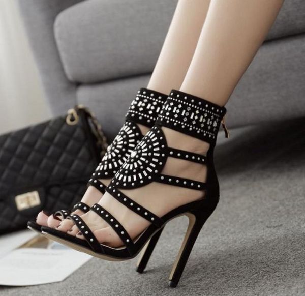 designer women sandals open toe rhinestone high heel sandals ankle wrap stiletto heels gladiator women sandals, Black
designer women sandals open toe rhinestone high heel sandals ankle wrap stiletto heels gladiator women sandals, Black