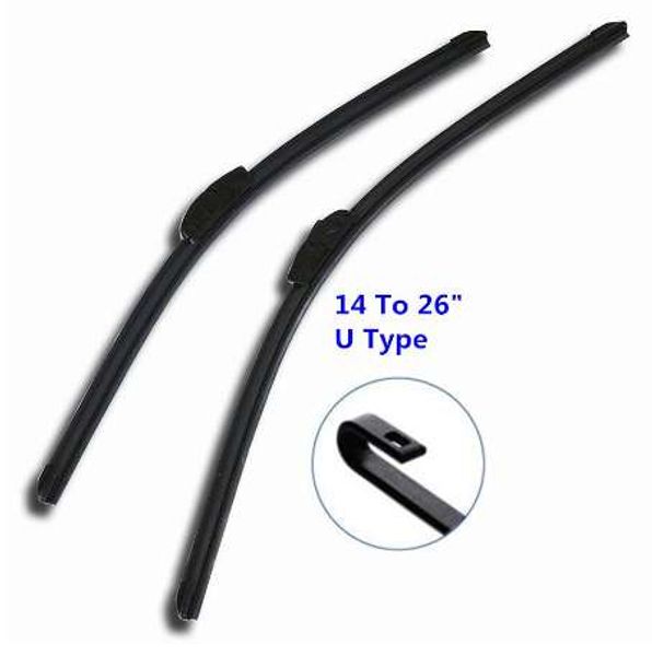 car windshield wiper blade 14 to 26 inch for u-type hook made by soft natural rubber frameless bracketless
car windshield wiper blade 14 to 26 inch for u-type hook made by soft natural rubber frameless bracketless
