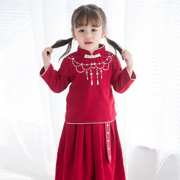 chinese style baby girls clothes sets retro students outfits chinese new year suits costumes baby girls sweet cheongsam+pleated skirt 2pcs, White
chinese style baby girls clothes sets retro students outfits chinese new year suits costumes baby girls sweet cheongsam+pleated skirt 2pcs, White