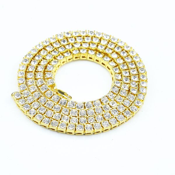 hip hop gold color 1 row 5mm round cut tennis necklace cuban chain 20inch--30inch mens punk iced out rhinestone male jewelry, Silver
hip hop gold color 1 row 5mm round cut tennis necklace cuban chain 20inch--30inch mens punk iced out rhinestone male jewelry, Silver