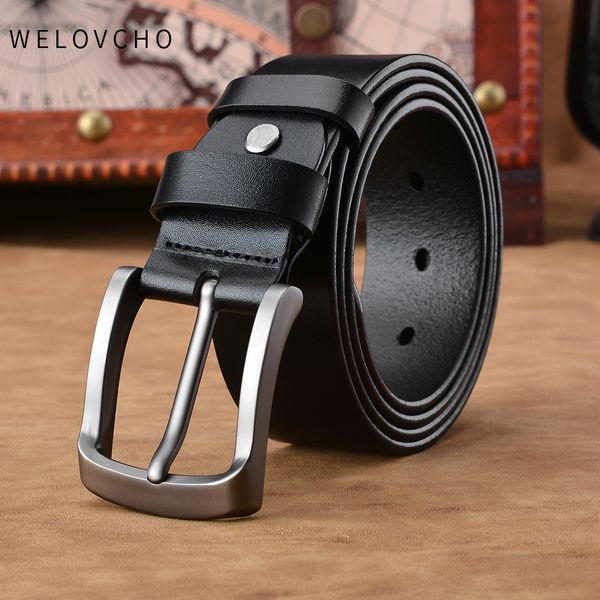 welovcho 100% full grain genuine leather belts for men strap male pin buckle fancy vintage cowboy jeans excellent quality, Black;brown
welovcho 100% full grain genuine leather belts for men strap male pin buckle fancy vintage cowboy jeans excellent quality, Black;brown