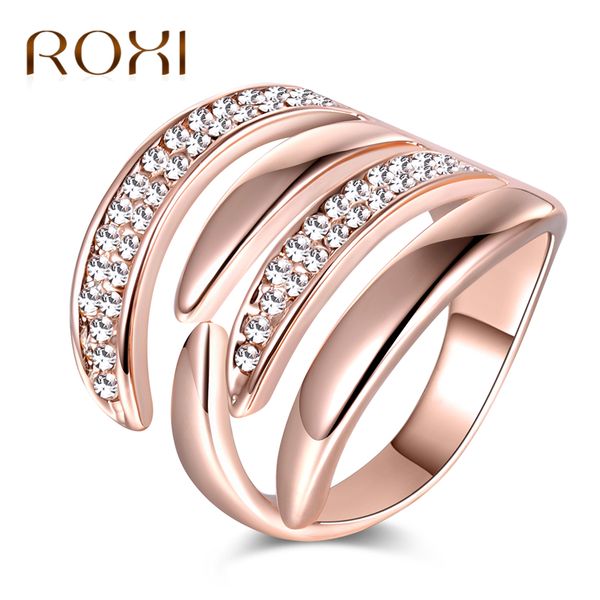 roxi fashion rose gold color geometric rings for woman crystal finger ring hollow out female size rings jewelry anillos mujer, Golden;silver
roxi fashion rose gold color geometric rings for woman crystal finger ring hollow out female size rings jewelry anillos mujer, Golden;silver
