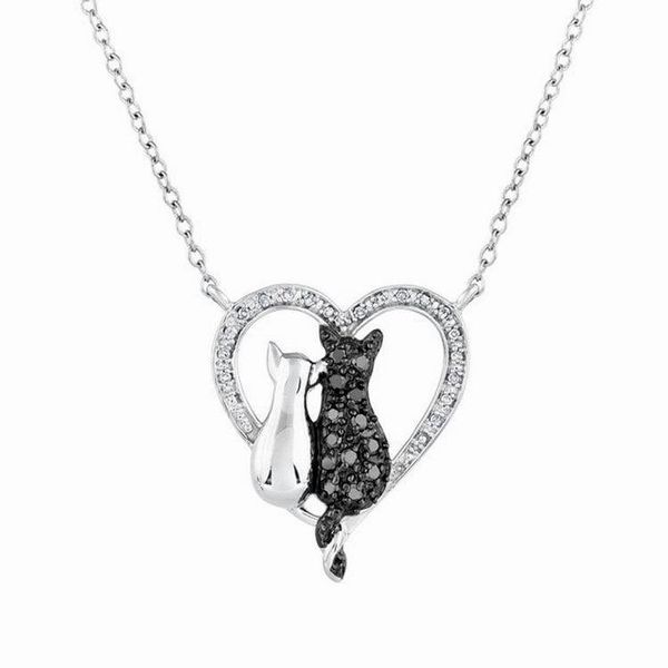 black and white cat rhinestone necklace valentines day gift love ornaments couple necklace for children girls boys jewelry accessories, Red;brown
black and white cat rhinestone necklace valentines day gift love ornaments couple necklace for children girls boys jewelry accessories, Red;brown