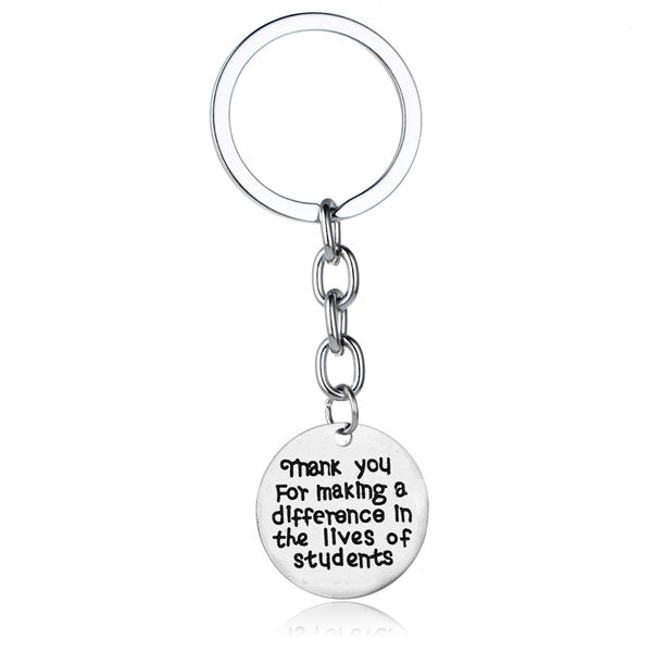 12 pc/lot thank you for making a difference in the lives of students charm keychain key ring teacher's day gift jewelry keyring, Silver
12 pc/lot thank you for making a difference in the lives of students charm keychain key ring teacher's day gift jewelry keyring, Silver