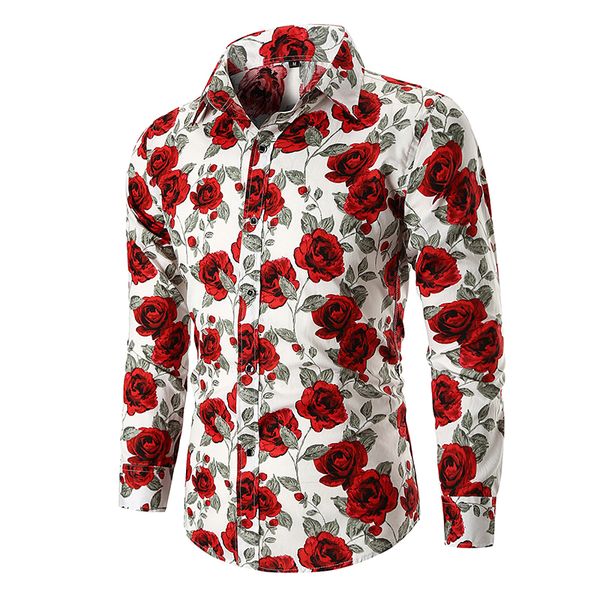fashion long sleeve rose floral print shirt men 2018 autumn new causal hawaiian shirt mens wedding party prom dress shirts male, White;black
fashion long sleeve rose floral print shirt men 2018 autumn new causal hawaiian shirt mens wedding party prom dress shirts male, White;black