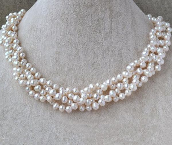 new arriver natural pearl jewellery,18inches 4rows 5-6mm white color real freshwater pearl necklace,choker pearl women gift, Black
new arriver natural pearl jewellery,18inches 4rows 5-6mm white color real freshwater pearl necklace,choker pearl women gift, Black