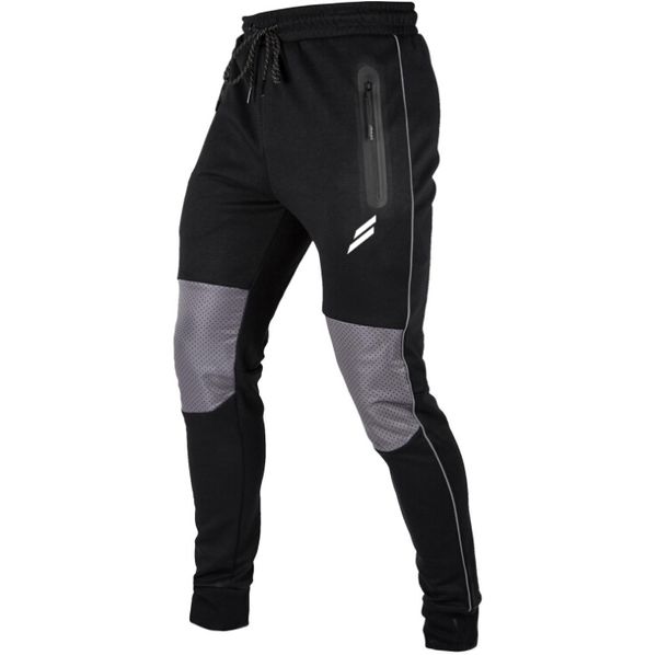 

new sports fitness patchwork pants stretch cotton mens fitness jogging pants body engineers jogger outdoor, Black