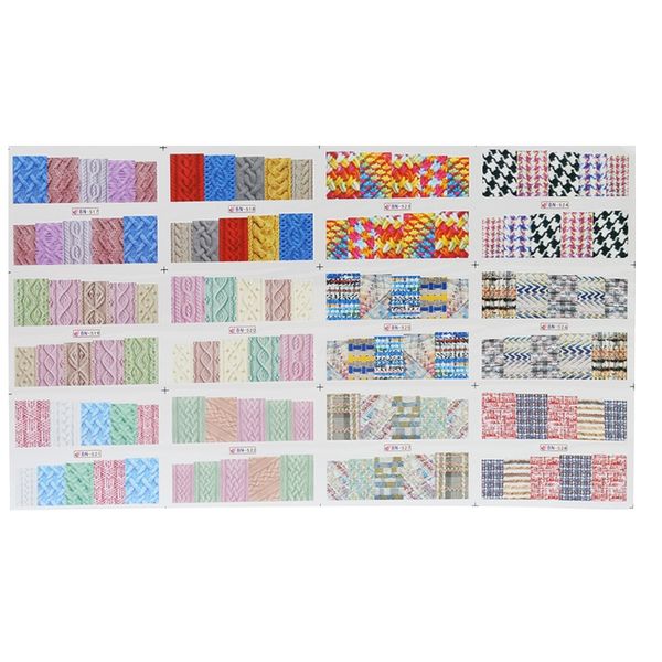 12pcs beauty pattern cloth sweater nail art adhesive sticker complete decals wraps water transfer manicure tips for diy, Black
12pcs beauty pattern cloth sweater nail art adhesive sticker complete decals wraps water transfer manicure tips for diy, Black