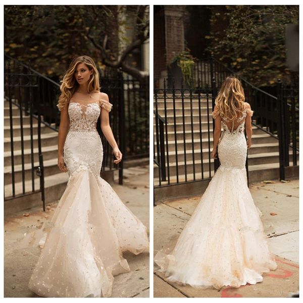 beautiful slim 2021 off shoulder mermaid lace wedding dresses beach appliques beaded tulle holiday mira boho bridal wedding gown milla nova, White
beautiful slim 2021 off shoulder mermaid lace wedding dresses beach appliques beaded tulle holiday mira boho bridal wedding gown milla nova, White